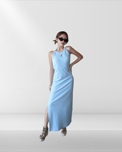 BACK OPEN スリットワンピース