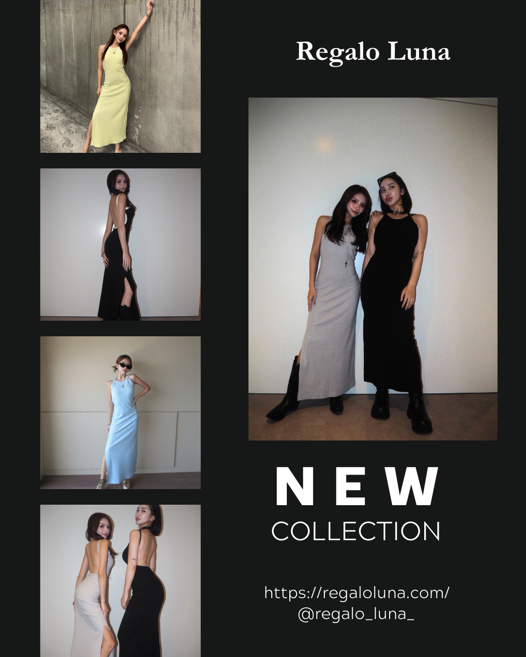 BACK OPEN スリットラメワンピース