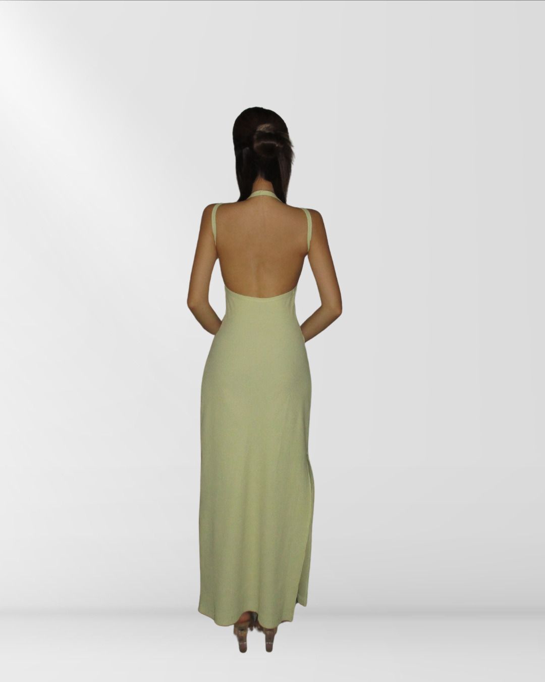 BACK OPEN スリットワンピース