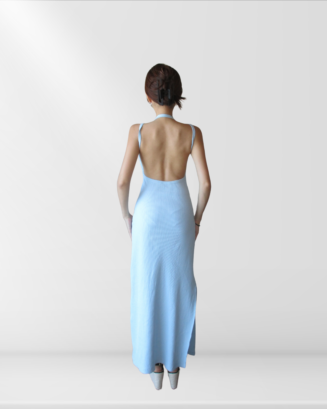 BACK OPEN スリットワンピース